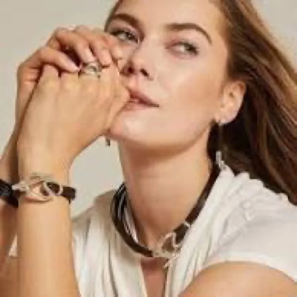 UNOde50 Meeting Point necklace gold/brown 16” NEW - Picture 2 of 6